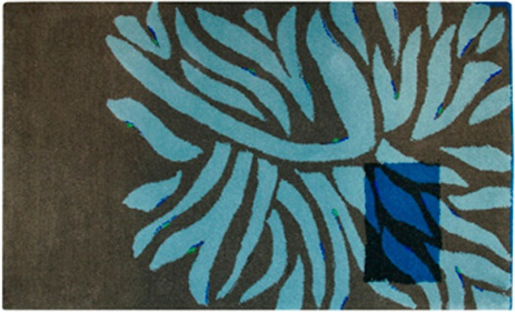 bodenkleid Teppich Zeb Felsengrau / Blau