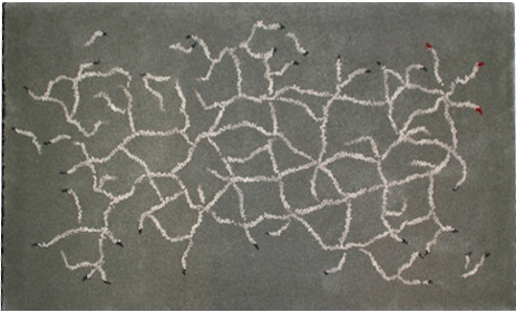 bodenkleid Teppich Broken 2 Grau