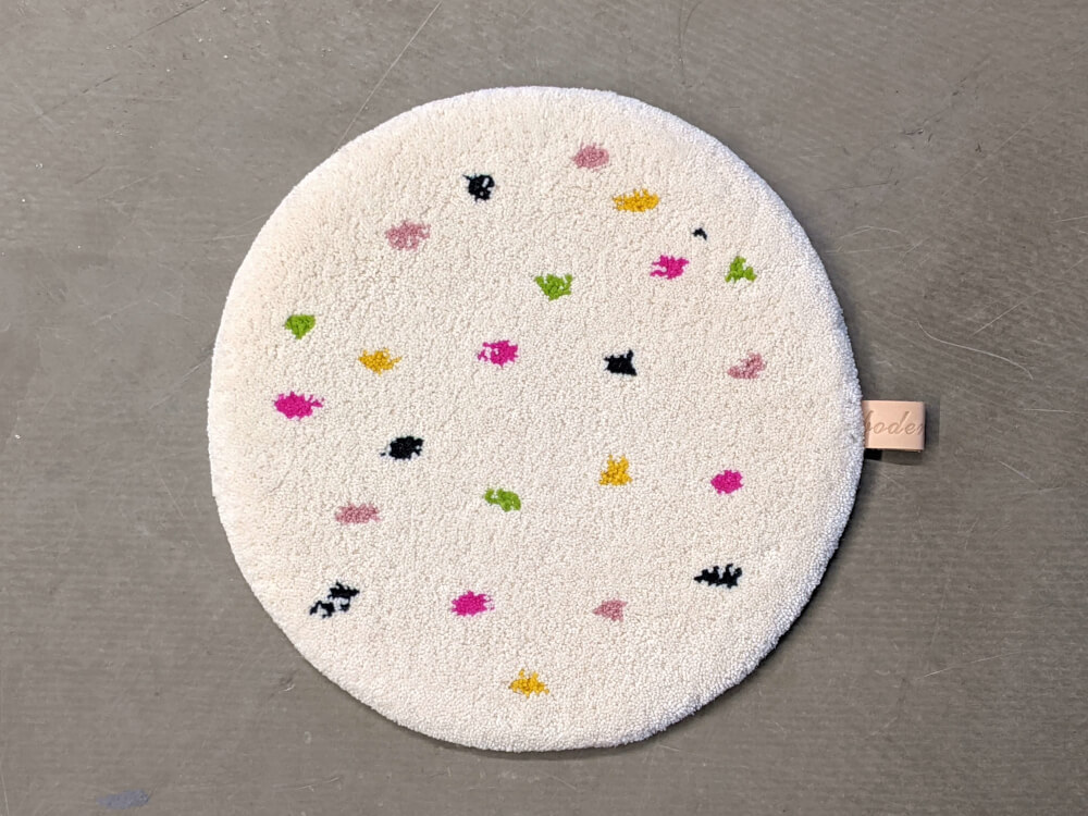 bodenkleid Teppiche Sitzteppich Perlipop Naturweiß / Bunt