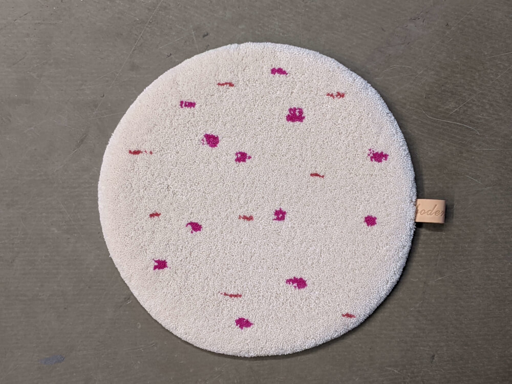 bodenkleid Teppiche Sitzteppich Perlipop Naturweiß /Pink